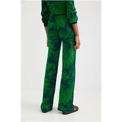 Pantalón wide leg jacquard