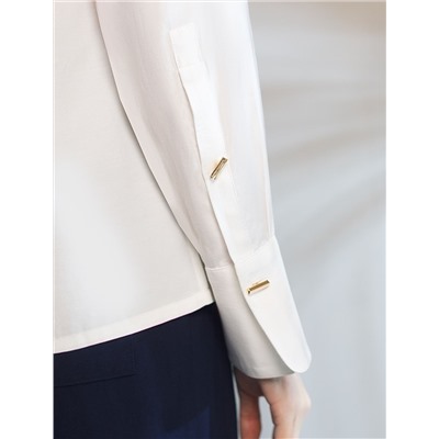 Блузка с широкими манжетами из вискозы с лиоцеллом