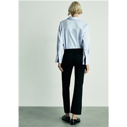 Jeans flare crop bolsillos