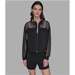 LOGO MESH TRACK JACKET