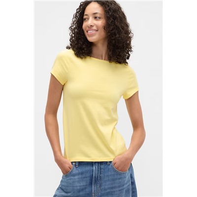 Boatneck Open-Back T-Shirt