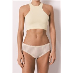 Braga clásica ancha algodón amarilla rayas