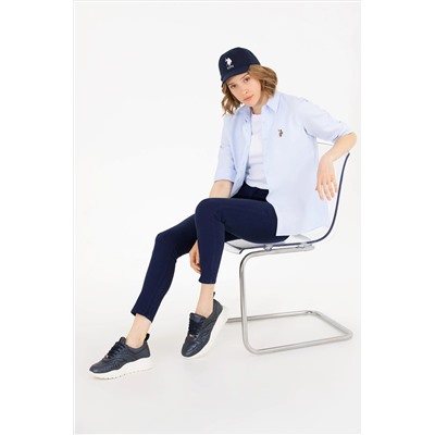 Kadın Açık Mavi Uzun Kollu Basic Gömlek