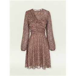 Платье по колено с абстрактным принтом, PL1750/cur