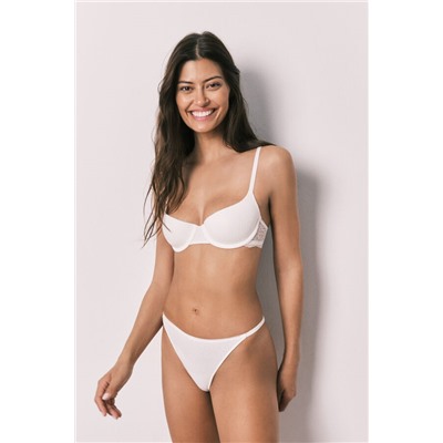 Sujetador clásico relleno algodón blanco BEAUTIFUL