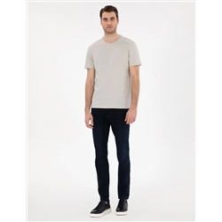 Taş %100 Pamuk Slim Fit Bisiklet Yaka Basic Tişört