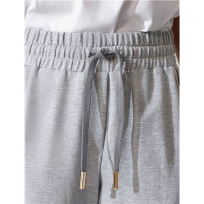 Прямые брюки с лампасами из эластичного футера двухнитки без начеса