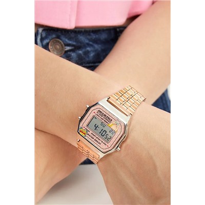 Aqua Di Polo 1987 Unisex Rose Gold Retro Pop Dijital Kol Saati Apwa064502