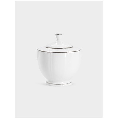 Сервиз чайный, 6 перс, 14 пр, фарфор F, белый, с серебристым кантом, Lotus silver