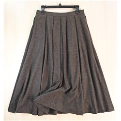 Женская  плиссированная натуральная твидовая юбка