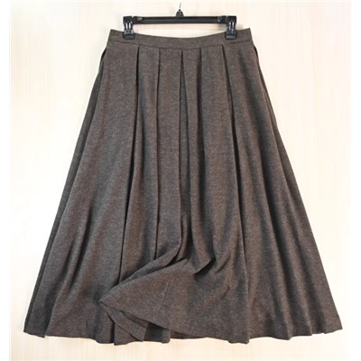 Женская  плиссированная натуральная твидовая юбка