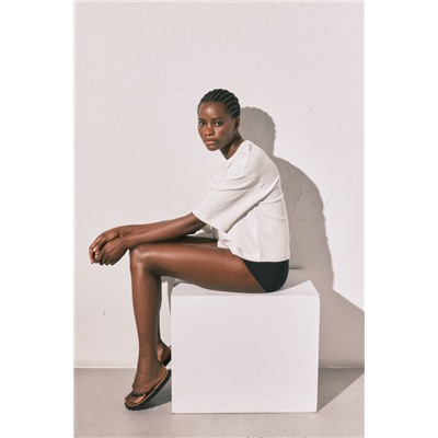 Camiseta felpa blanca estampado "Club del Mar"