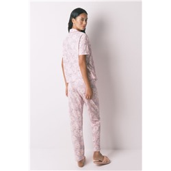 Pijama camisero largo 100% algodón flores