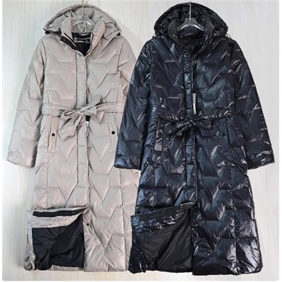 Женский стеганый пуховик средней длины с утиным пухом КАР*Л 😎