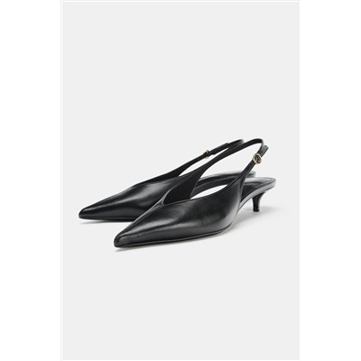 KITTEN-HEEL SLINGBACK SHOES