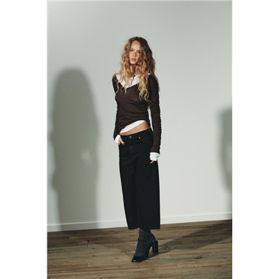 BERMUDA JORTS DENIM TRF TIRO MEDIO