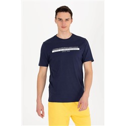 Erkek Lacivert Bisiklet Yaka Tişört