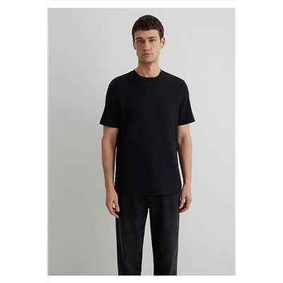 Mavi Dokulu Siyah Basic Tişört Regular Fit / Normal Kesim 0610277-900