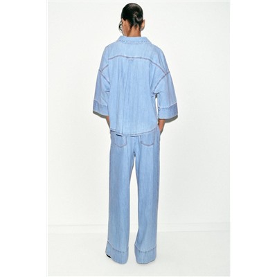 JEANS Z1975 WIDE LEG TIRO MEDIO PINZAS