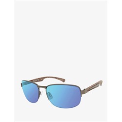 MEN'S SEMI-RIMELESS RECTANGULAR METAL SUNGLASSES