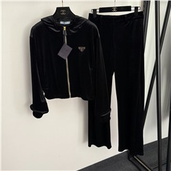 Женский бархатный спортивный костюм  PRAD*A