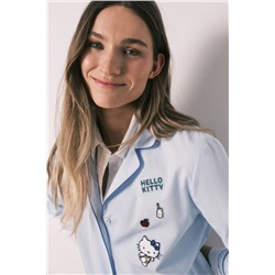 Pijama camisero Hello Kitty algodón azul