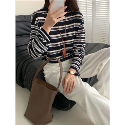 Женский лонгслив в полоску