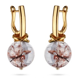 Серьги Терра (фантомный топаз 14мм; покрытие золото), Есть комплект