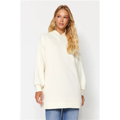 TRENDYOL MODEST Taş Kapüşonlu Cepli Scuba Örme Geniş Kalıp Overize Sweatshirt TCTAW22TW0151