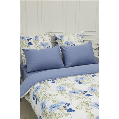 КПБ Сатин NUANCE Garden blue