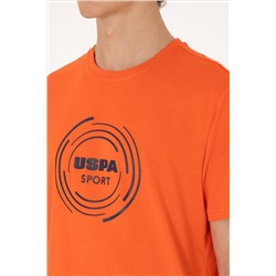 Erkek Regular Fit Bisiklet Yaka Nar Çiçeği Tişört