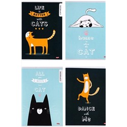 Тетрадь КЛЕТКА 96л. ПОТЕШНЫЕ КОТИКИ (96-7909)