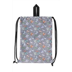 Мешок для обуви Самолеты серые