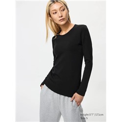 HEATTECH Ultra Warm Crew Neck T-Shirt (Long Sleeve)