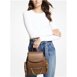 MICHAEL KORS OUTLET Jet Set Medium Pebbled Leather Backpack