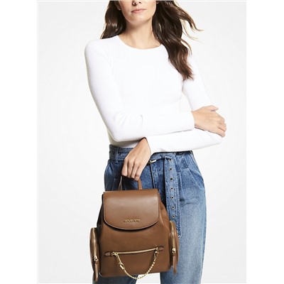 MICHAEL KORS OUTLET Jet Set Medium Pebbled Leather Backpack