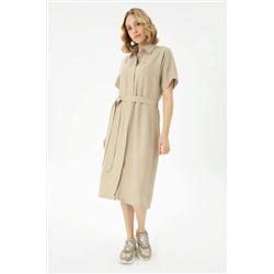 Kadın Camel Dokuma Elbise