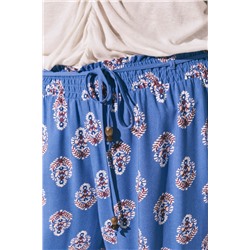 Pantalón largo estampado sello azul