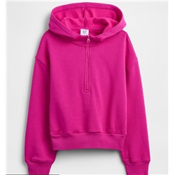 Kids Relaxed Half-Zip Fleece Hoodie