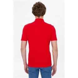 Erkek Kırmızı Basic Polo Yaka Tişört