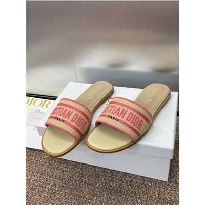 Женские шлепки на плоской подошве 4 цвета ДИО*Р