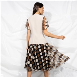 Костюм с юбкой с креативной застёжкой, Шаг к тебе (brown, 2 в 1)