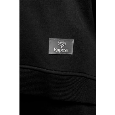 Свитшот худи оверсайз кофта с начесом 387BLK