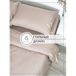 Комплект постельного белья евро страйп сатин, Хлопок 100%