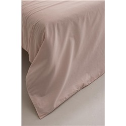 Manon King Size %100 Pamuk Ranforce Düz Nevresim - Pudra