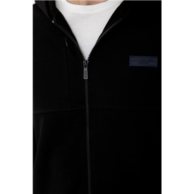 Erkek Siyah Kapüşonlu Örme Hırka