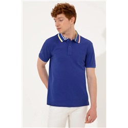 Erkek Mavi Polo Yaka Tişört