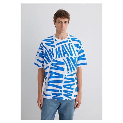 Mavi Logo Baskılı Tişört Oversize / Geniş Kesim 0610629-81347