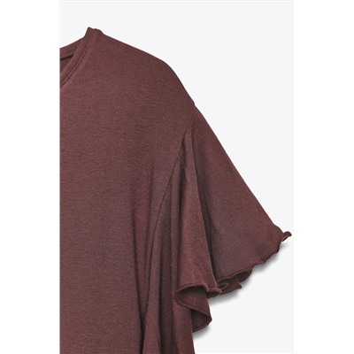 T-SHIRT WITH RUFFLE SLEEVES