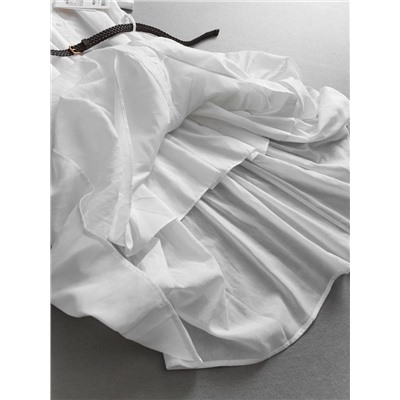 Женское льняное платье рубашка с ремнем   2 цвета